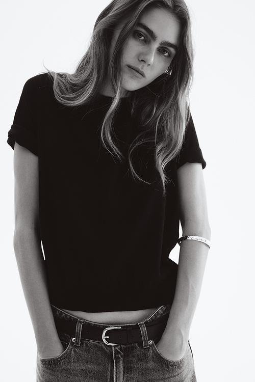 Fine-knit top - black