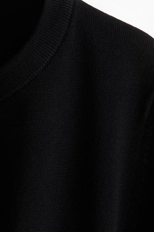Fine-knit top - black