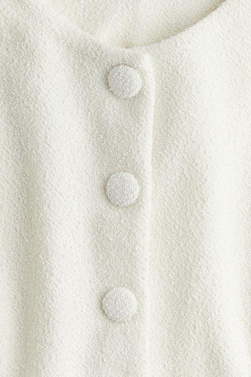 Waisted cardigan - white