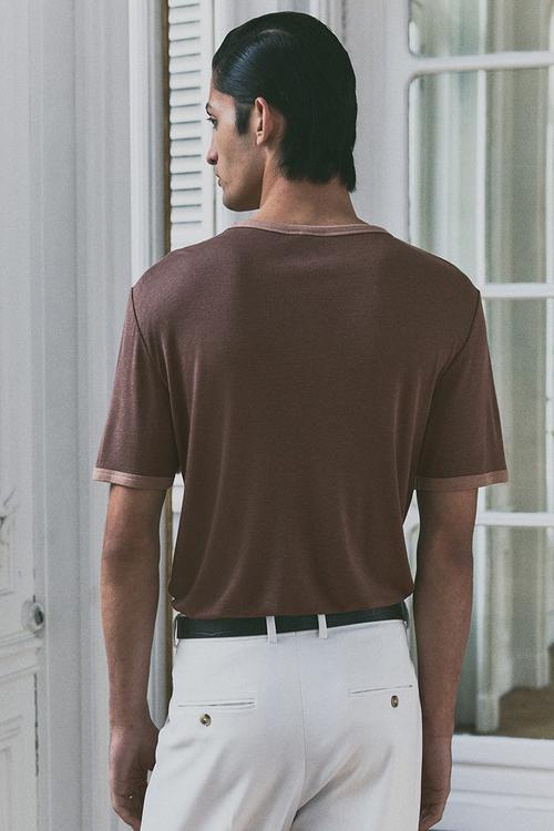 Regular fit t-shirt - brown