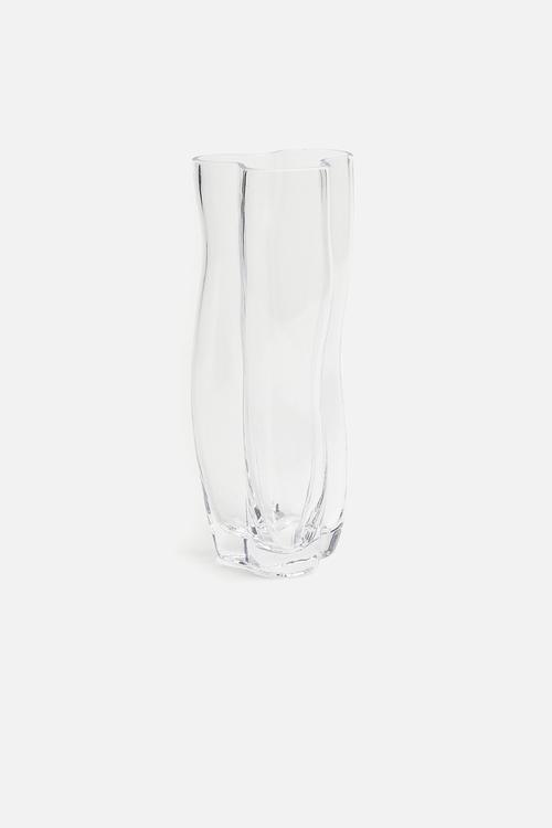 Tall glass vase - transparent