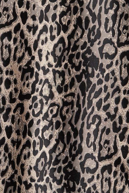 Jacquard-weave shift dress -  light beige/leopard print