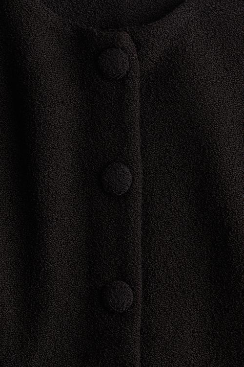 Waisted cardigan - black