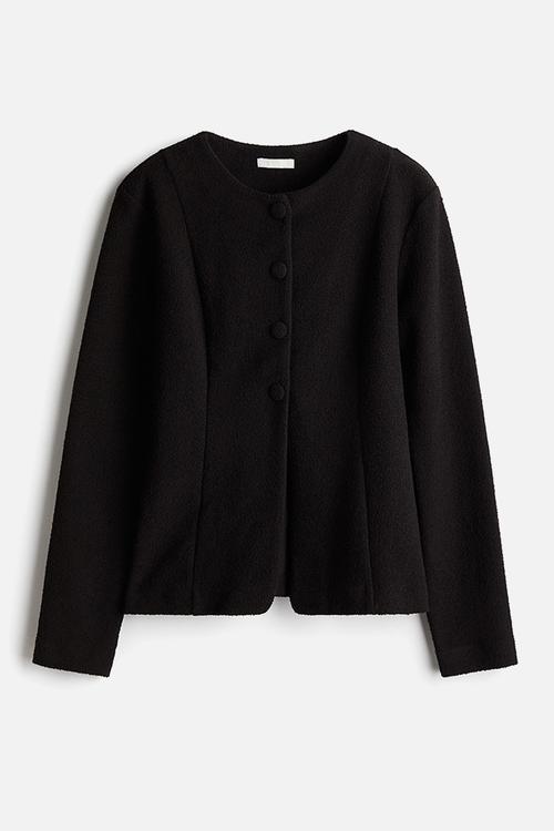Waisted cardigan - black