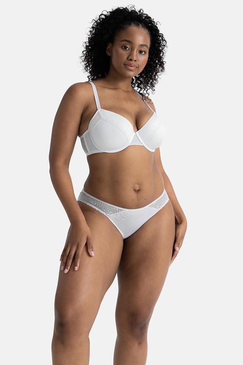 Plus 2 pack Amora brief - white/lavender