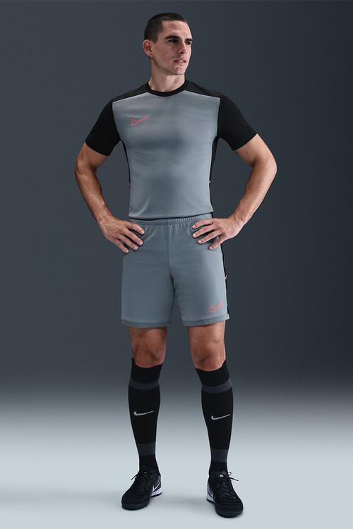 Academy Dri-FIT Adults Football Top - Cool Grey/Black/Bright Crison