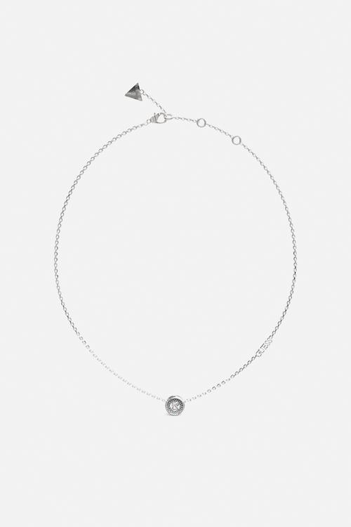 Unique solitaire solitaire necklace - silver