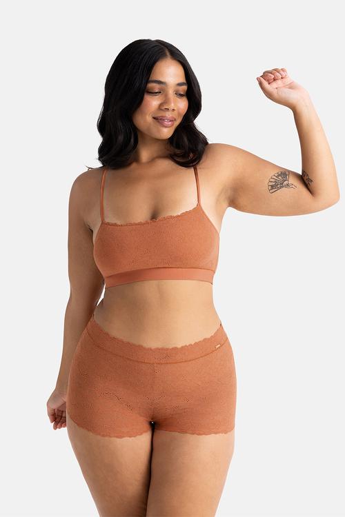 Unifit lace bralette - coral