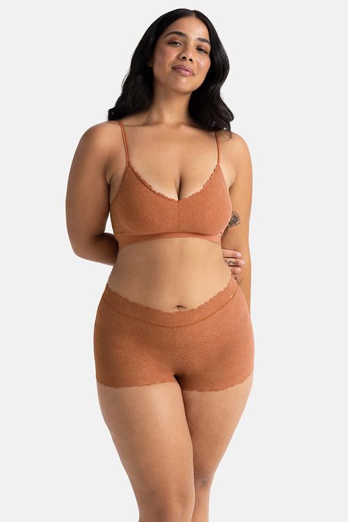 Unifit lace bralette - coral