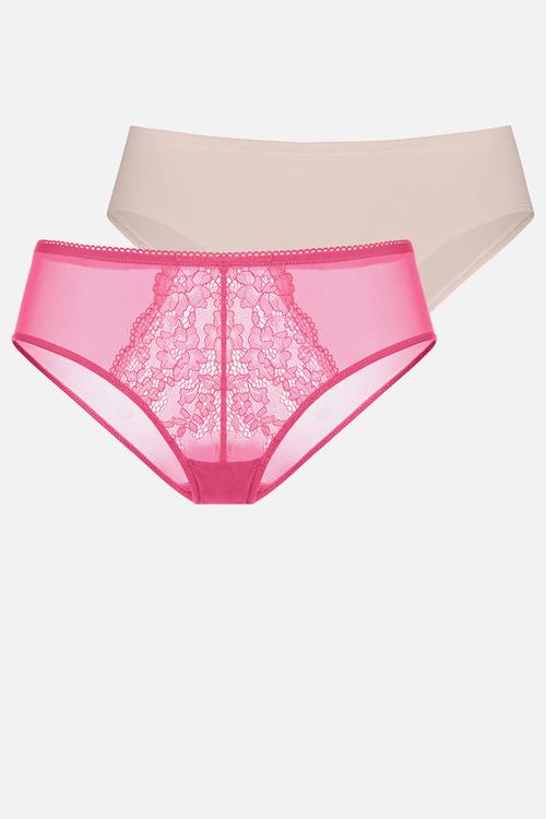 Plus Norissa 2 pack cheeky hipster - pink/beige