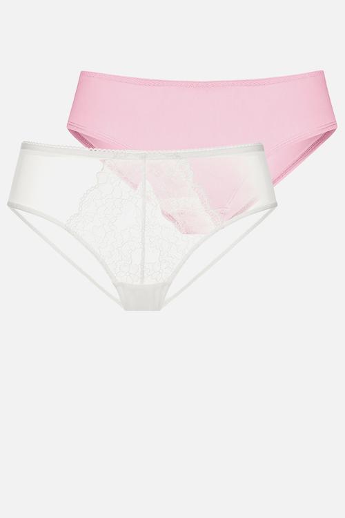 Plus Norissa 2 pack cheeky hipster - pink & ivory