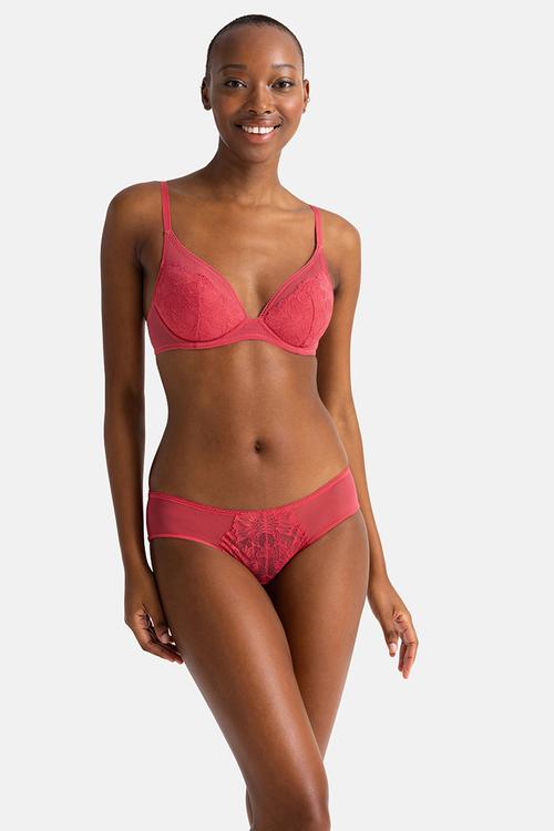 2 pack melanie plunge - red/ivory