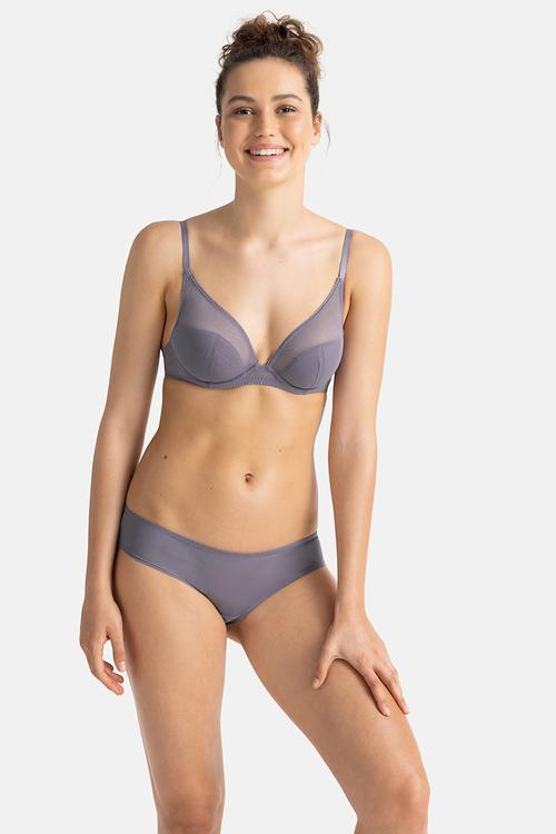Melanie 2pack plunge bra - beige/grey