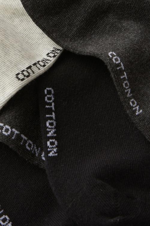 5 Pack Sports Low Cut Sock - Black/Grey Mix