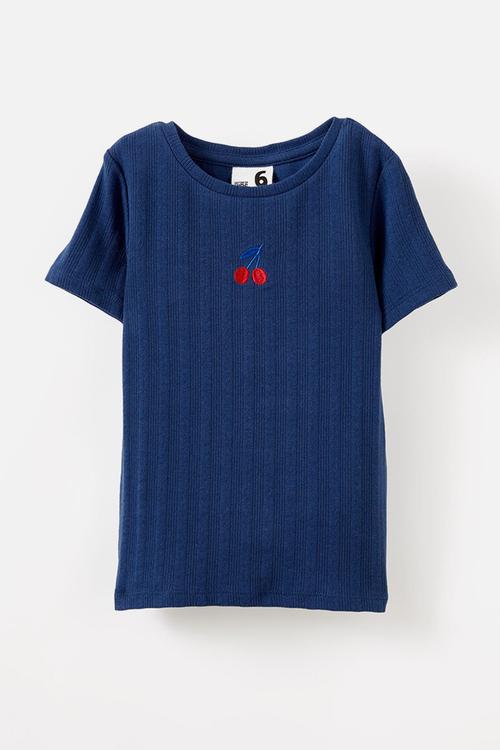 Raya baby tee - deep dive/cherry