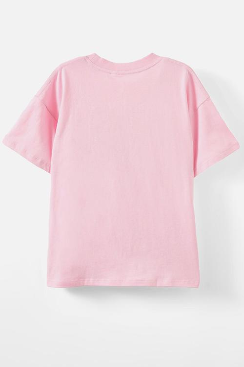Livvy lux short sleeve tee - fairy pink/bellissima