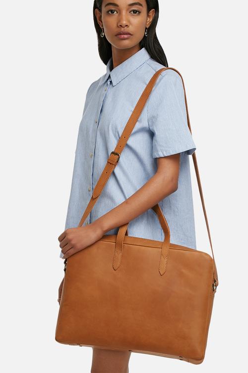 Anna leather briefcase