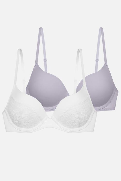 2 pack Amora plunge - white/grey