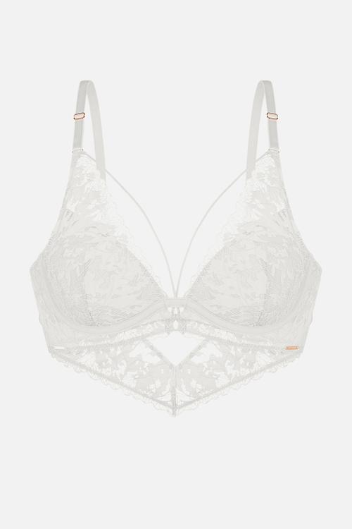 Plus Kinsley plunge bra - ivory