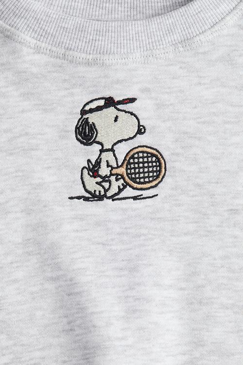 Print-motif sweatshirt - light grey/snoopy