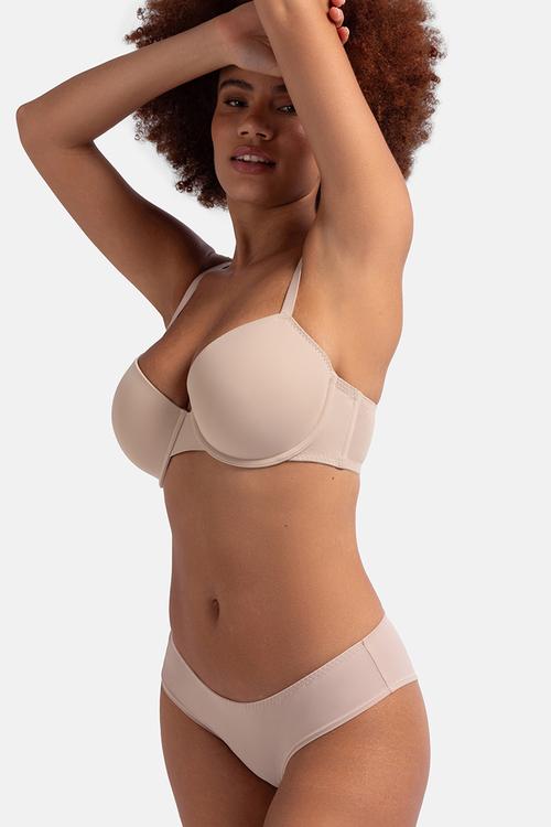 Curvy Norissa 2 pack demi - pink/beige
