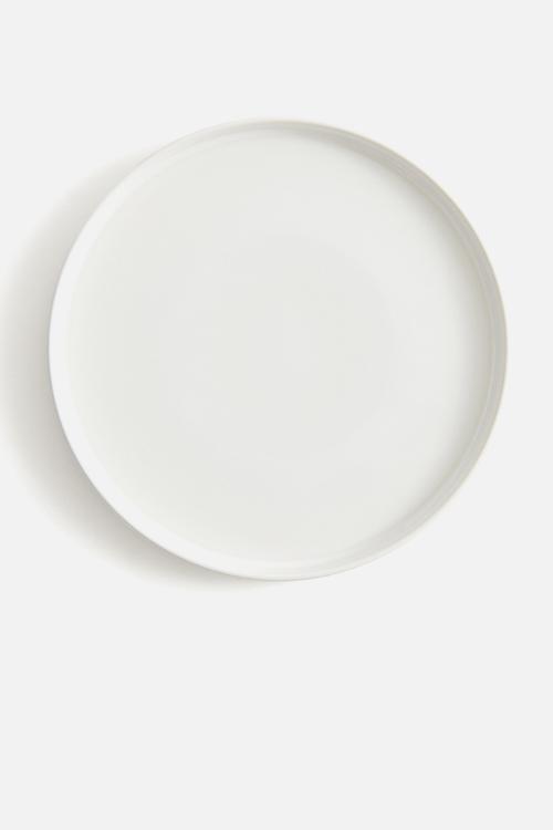 Stoneware dinner plate - white