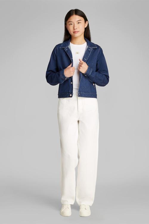 Clean short denim jacket - blue