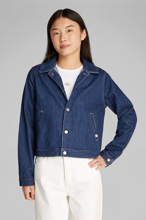 Clean short denim jacket - blue