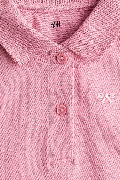 A-line piqué dress - pink