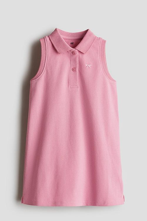 A-line piqué dress - pink