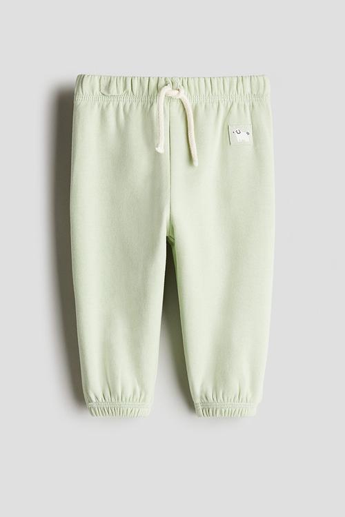Cotton joggers - light green dog