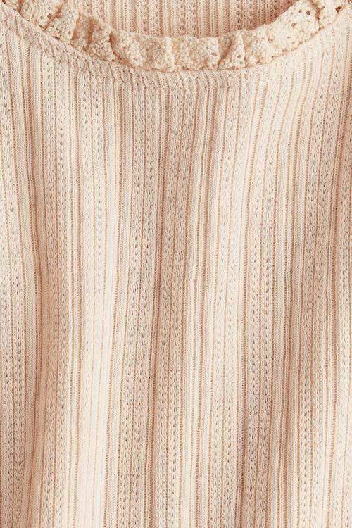 Lace-trimmed vest top - light peach