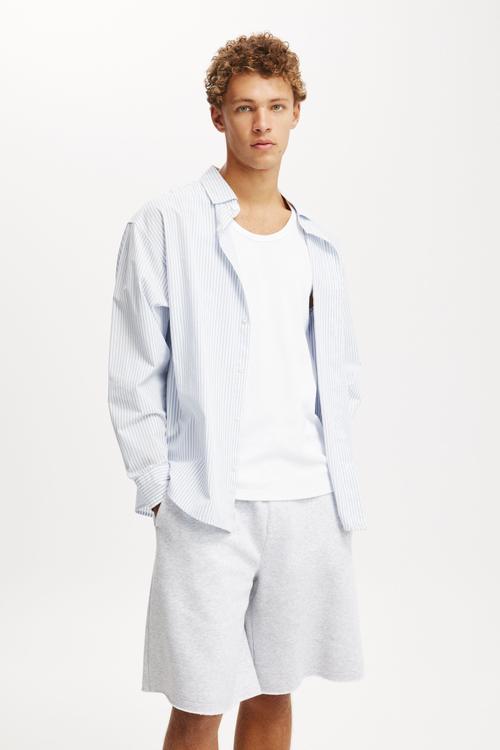 Super Baggy Fleece Short - Grey Marle