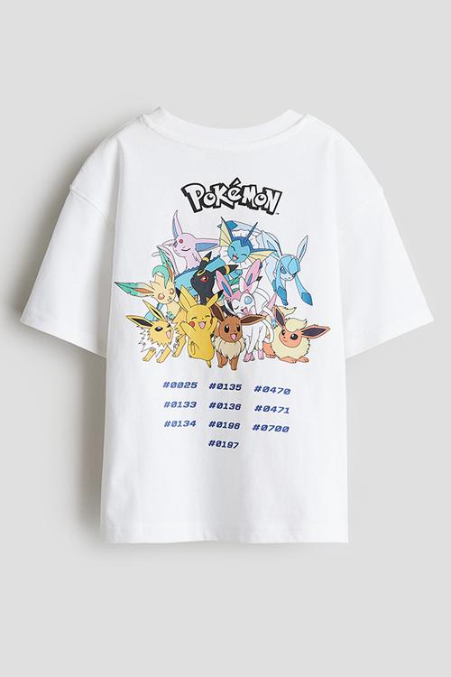 Printed t-shirt - white pokémon
