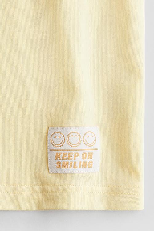 Oversized printed t-shirt - yellow smileyworld®