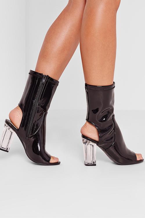 Perspex Heel Bootie