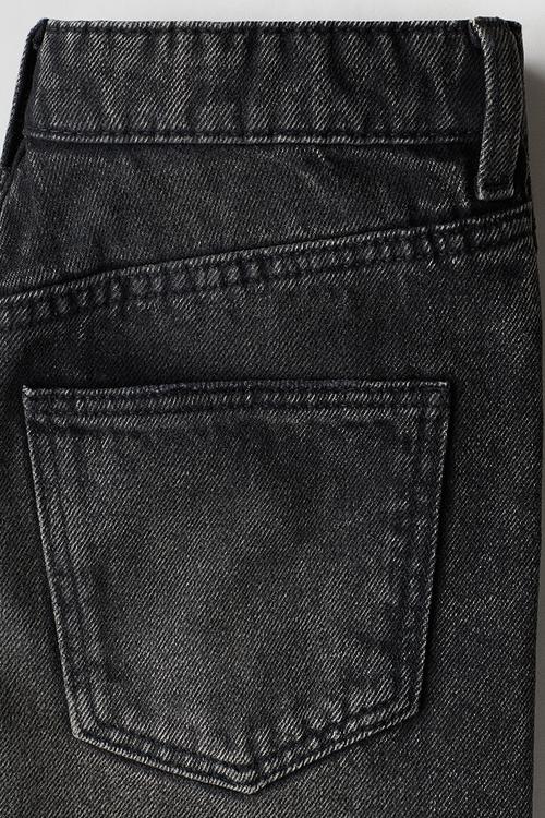 Frayed-edge denim shorts - black