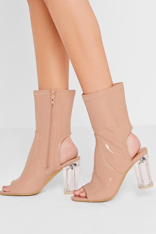 Perspex Heel Bootie