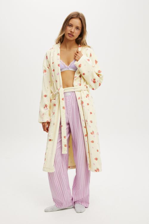 Luxe Terry Robe - Mixed Berry Dreams