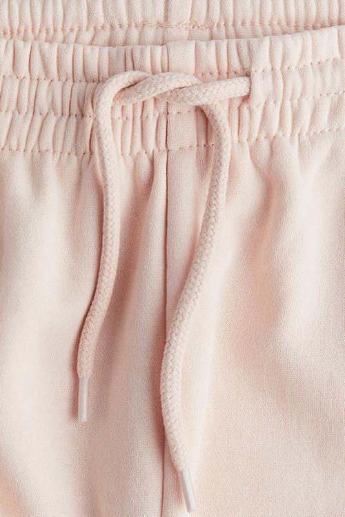 High-waisted joggers - light peach pink