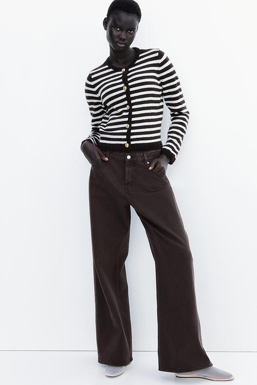 Wide jeans - dark brown