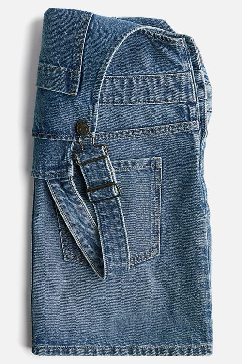 Denim dungaree dress - light denim blue