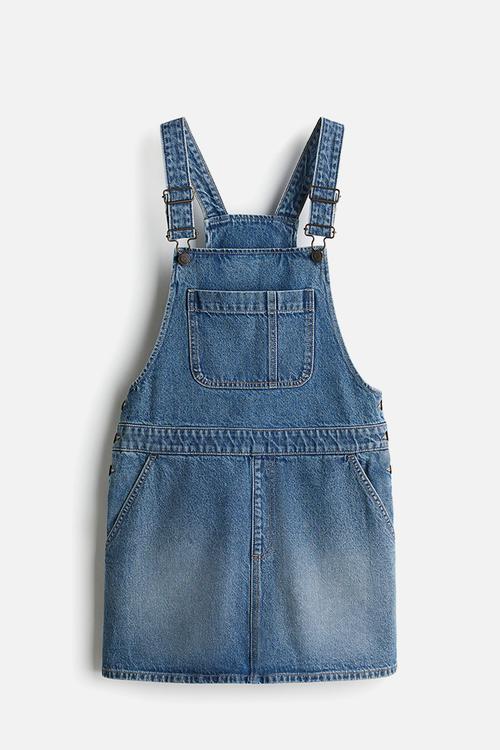 Denim dungaree dress - light denim blue