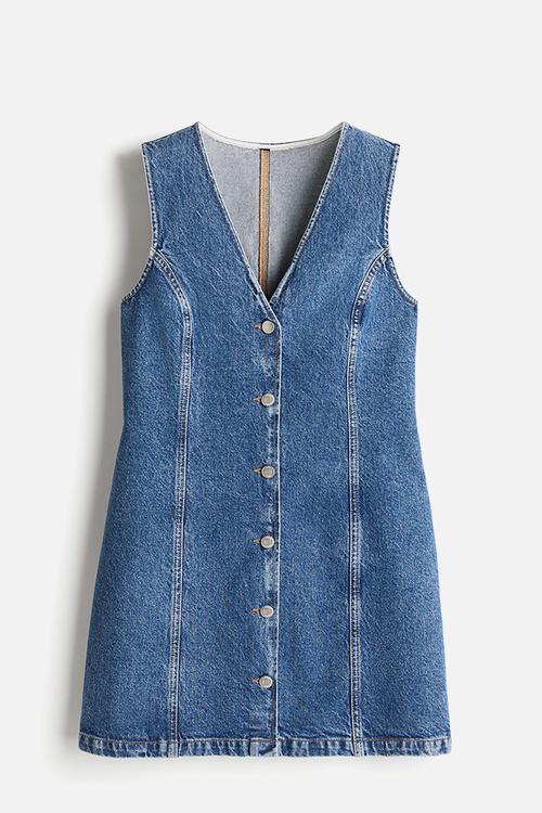 A-line denim dress - light denim blue