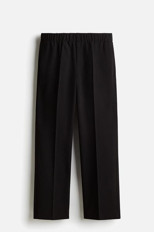 Regular fit trousers - black