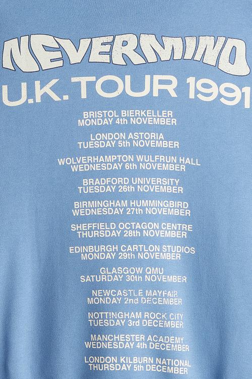 Oversized printed sweatshirt - blue nirvana