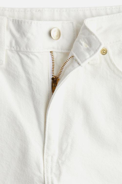 High denim shorts - white