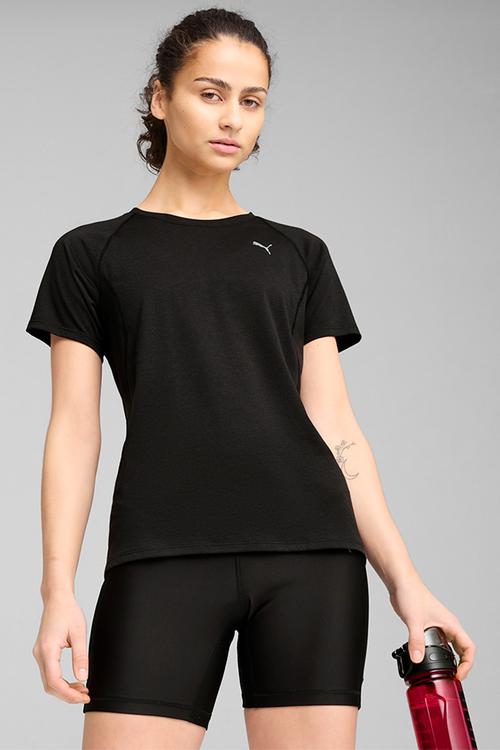 W run velocity tee tri-blend - puma black