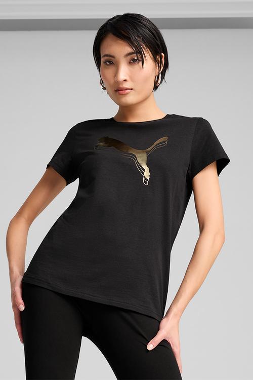 Ess metallic tee w - puma black-metallic