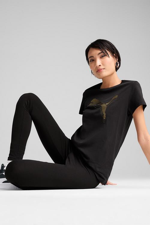 Ess metallic tee w - puma black-metallic